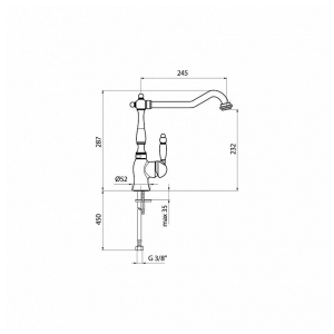 Смеситель Webert ALEXANDRA OLD BRONZE AL920302715