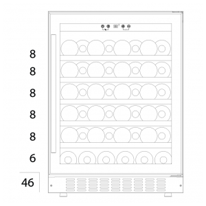 Встраиваемый винный шкаф Temptech VWCR46SS