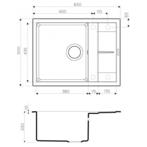 Кухонная мойка Omoikiri Sumi 65-WH Tetogranit/белый