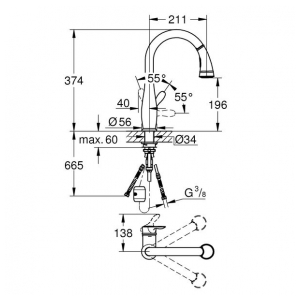 Смеситель Grohe Parkfield 30215DC1